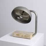 Travertine and chromed metal table lamp by Paolo Salvi, 1960s