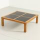Coffee table or side table in pine and laminate, France, 1970s