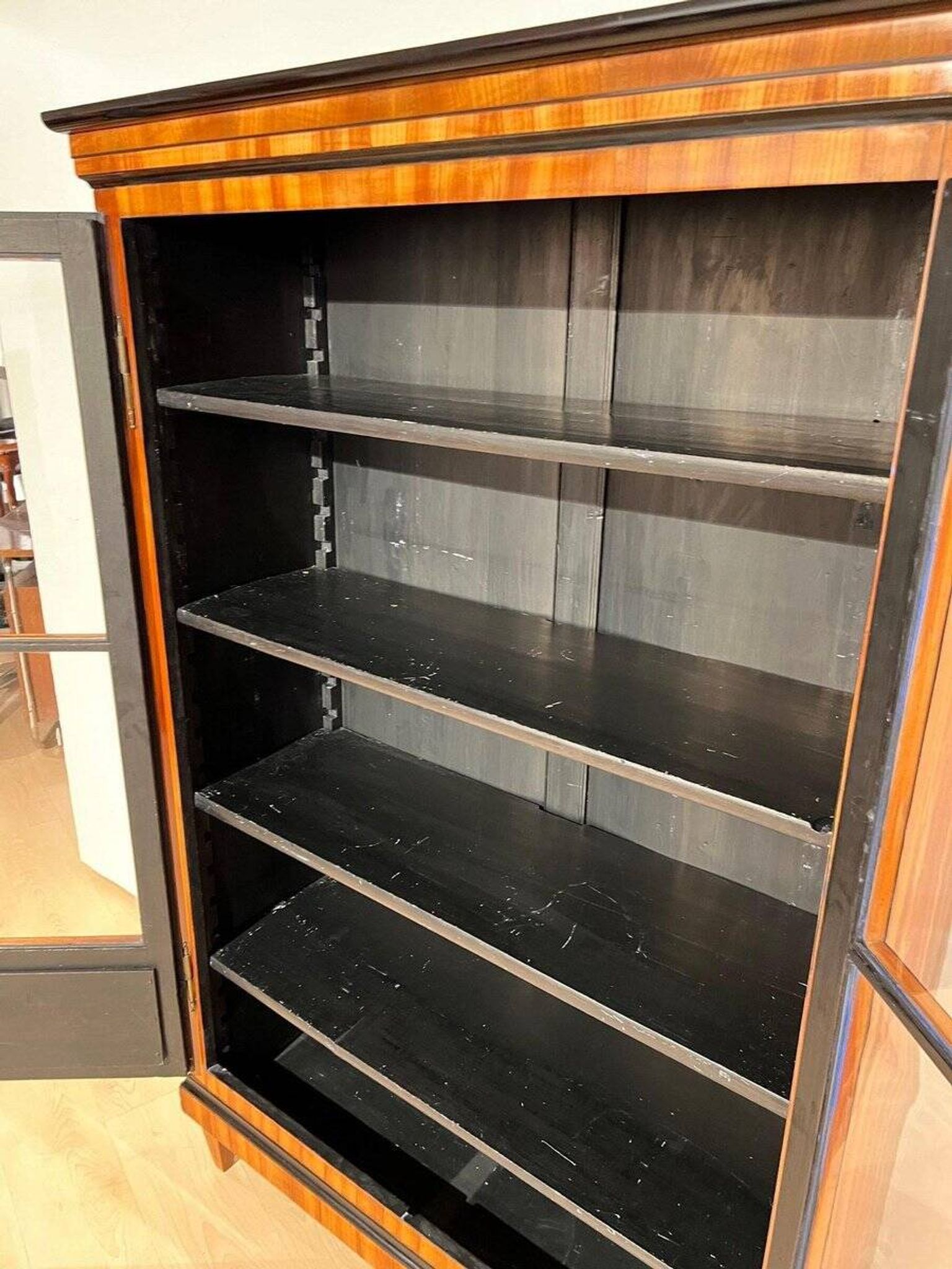 Biedermeier Bookcase, Cherry Veneer, South Germany 1820