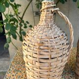 Vintage demijohn 40cm glass + wicker (3-5L)