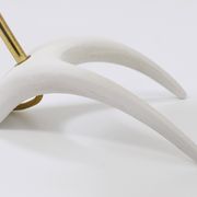 White brass desk or table lamp in the Louis Kalff style from the 1950s.