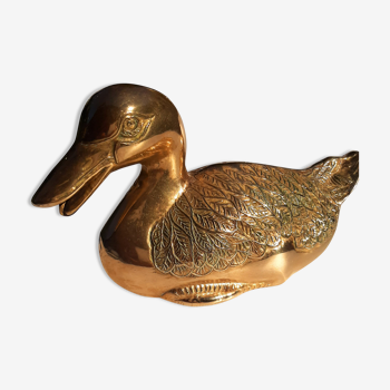 Vintage brass duck