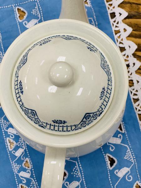 Iron earthenware teapot Gien service Fontenay