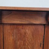 Empire bedside table with detached columns in walnut 19th
