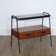 Vintage Scandinavian console in teak and marble 1960