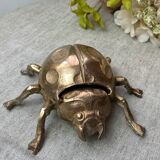 Cendrier coccinelle en bronze, années 60