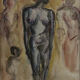 Women's group by Jean Pierre Germain Aquarelle and pen