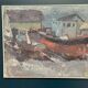 Original Swedish Oil On Canvas – “Boats” By Ingemar Stragnell – Signed – Vintage & Framed