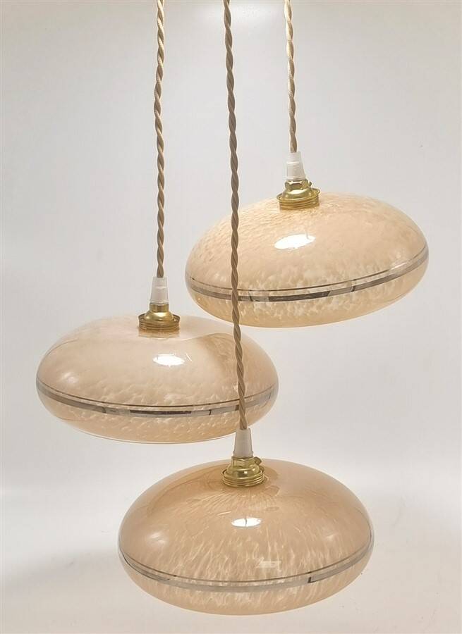 Trio of pink suspensions