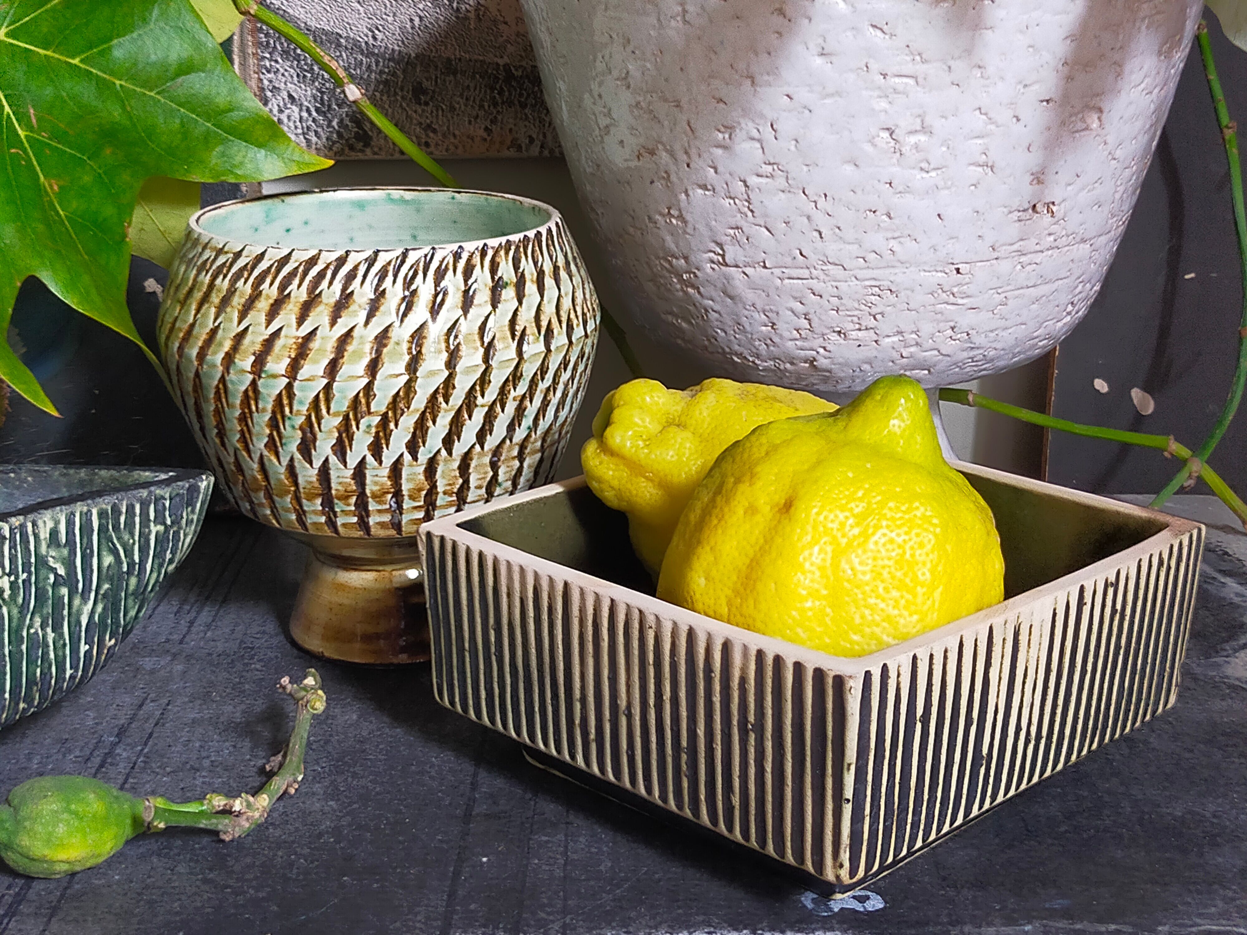 Vintage ceramic ikebana vase