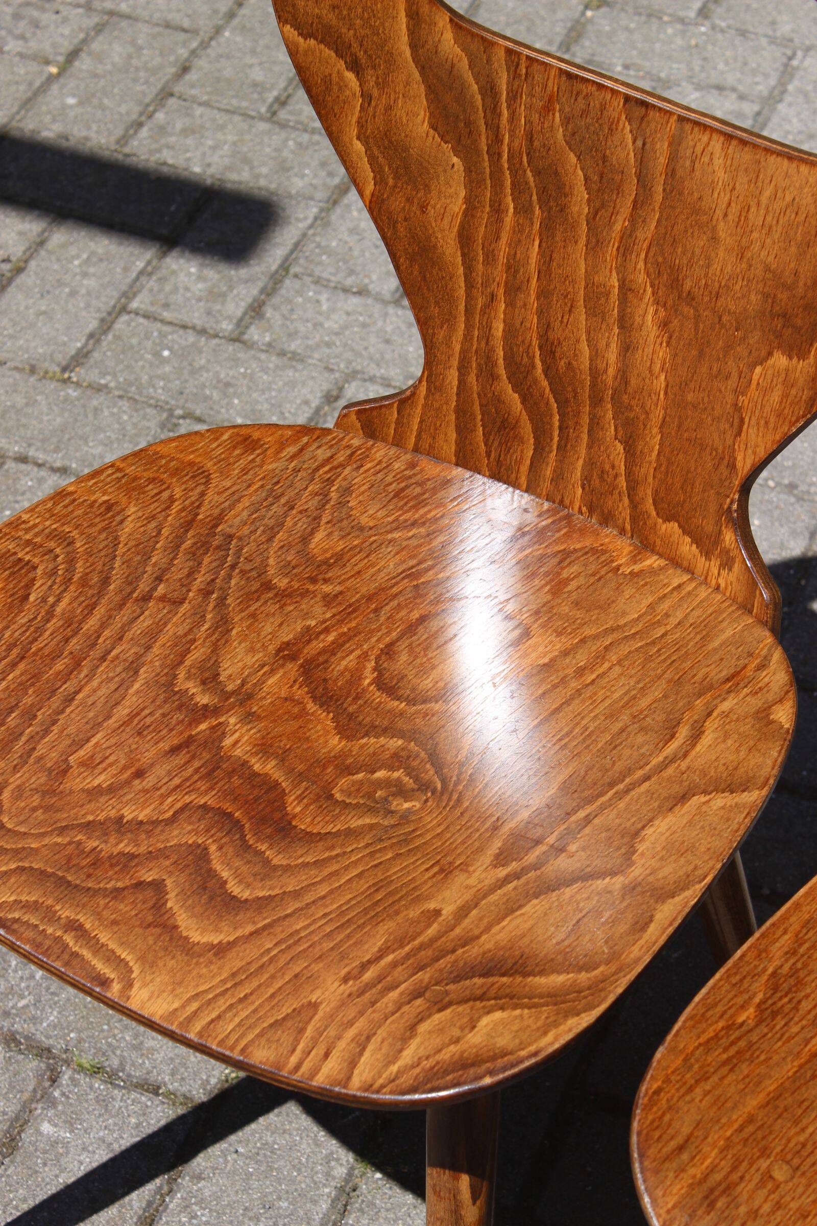 Pair of "Fourmi" bistro chairs Baumann France 1960s