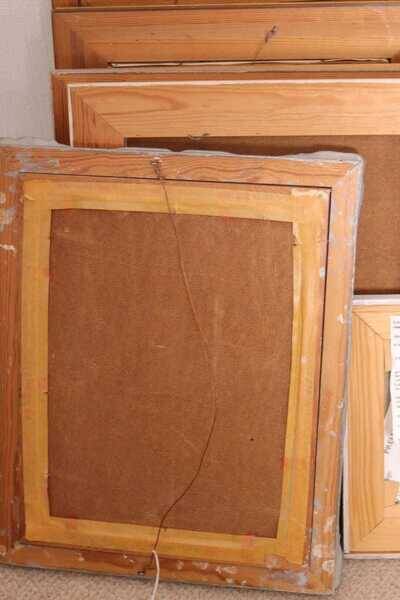 Original mid-century Swedish oil on panel – “Landscape with House” – vintage & framed – 42 × 52 cm (16.5" × 20.5")