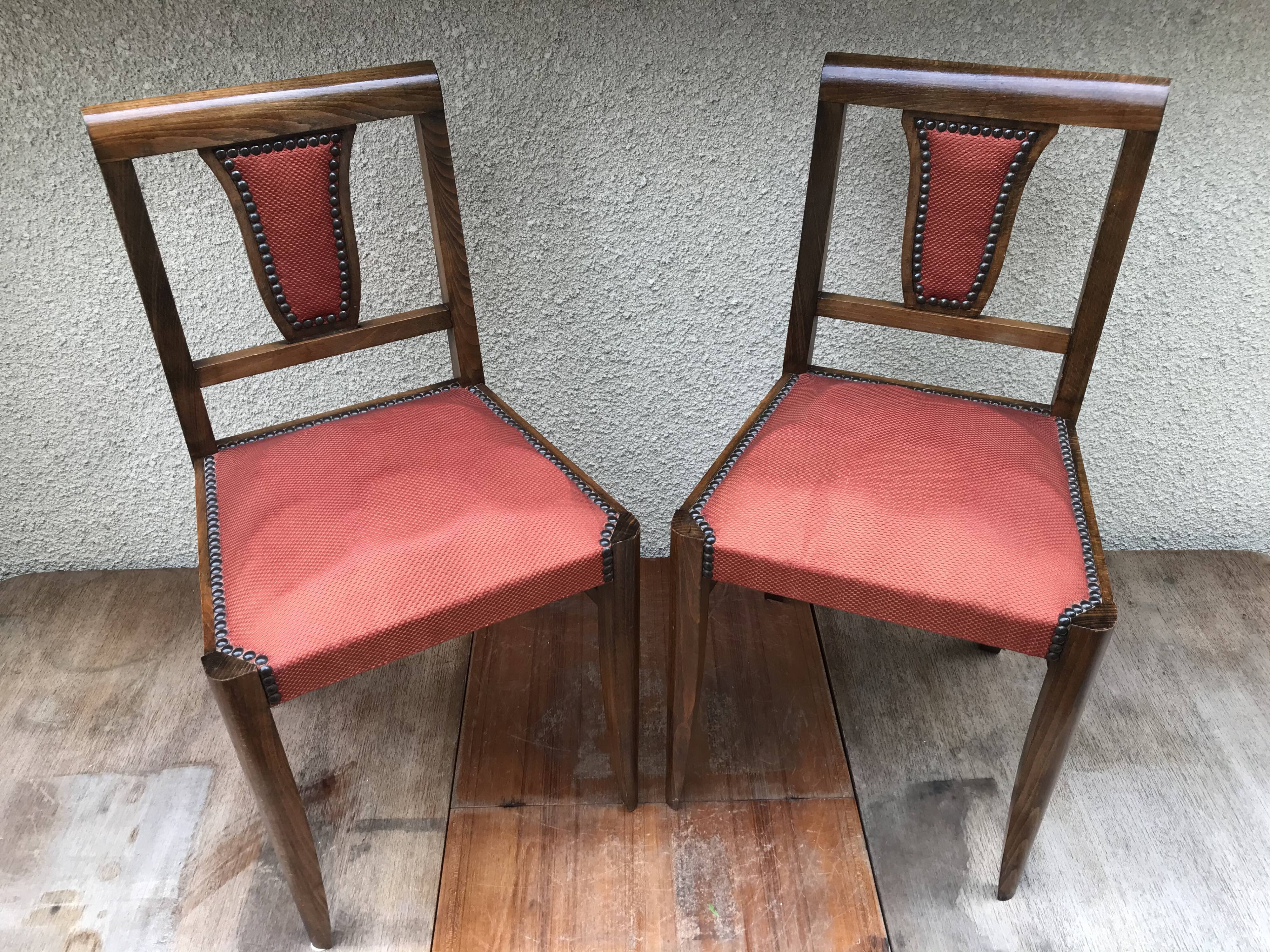 Pair of old chairs art deco