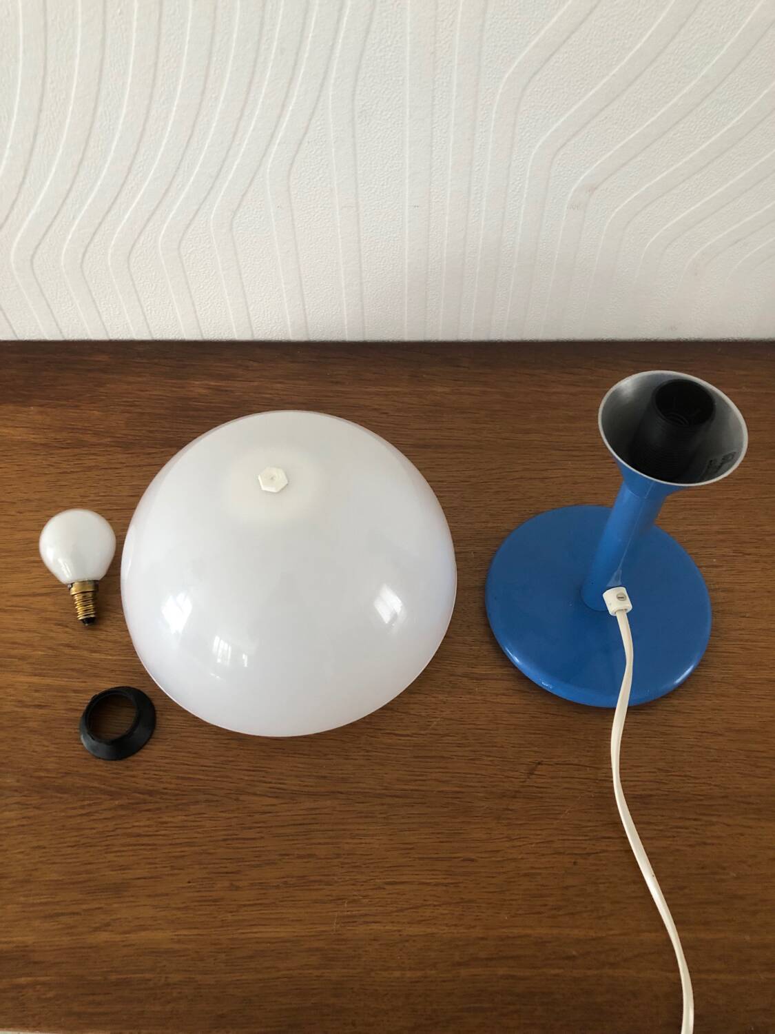 Lampe champignon Aluminor Vintage des annees 70