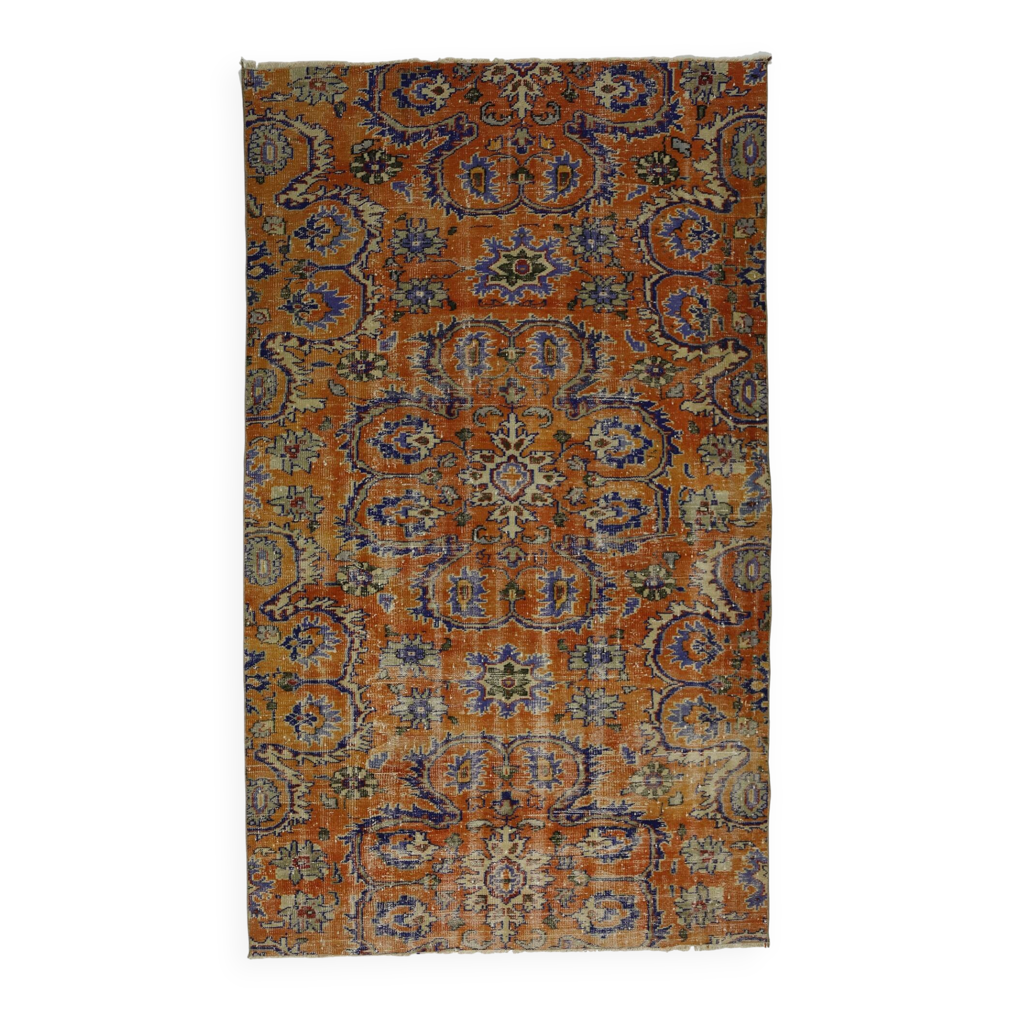 Tapis Oushak Vintage – Couleurs Vibrantes & Motifs Dynamiques, 160 x 277 cm