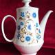 Cafetière en porcelaine de colditz germany décor fleurs vintage