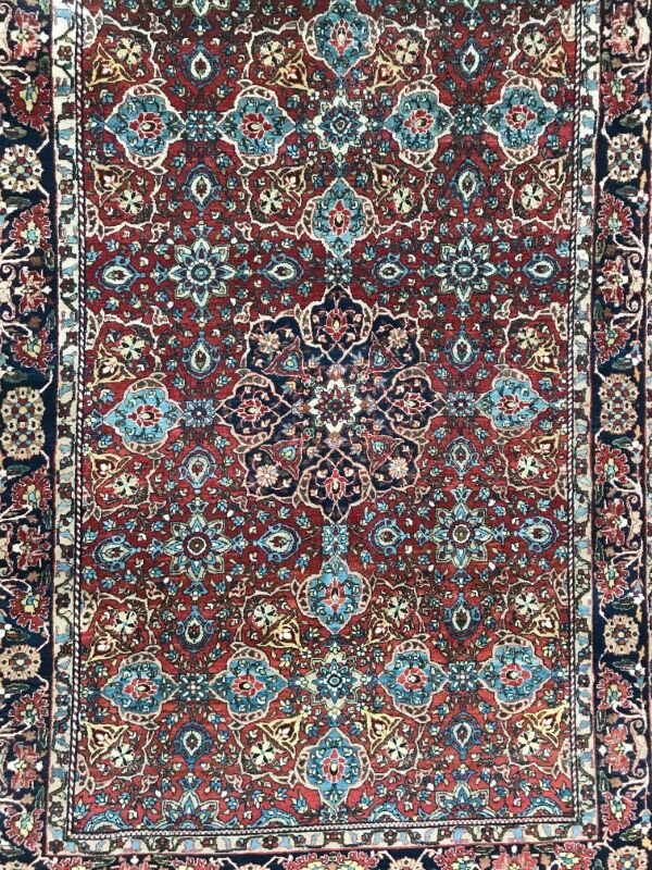Very nice old Persian rug Esfahan fine handmade 150 X 218 CM