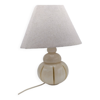 Alabaster lamp. 70'. Luminous openwork base.