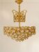 Brass and crystal chandelier plated with 24K gold PALWA, Germany, 1960s-70s.