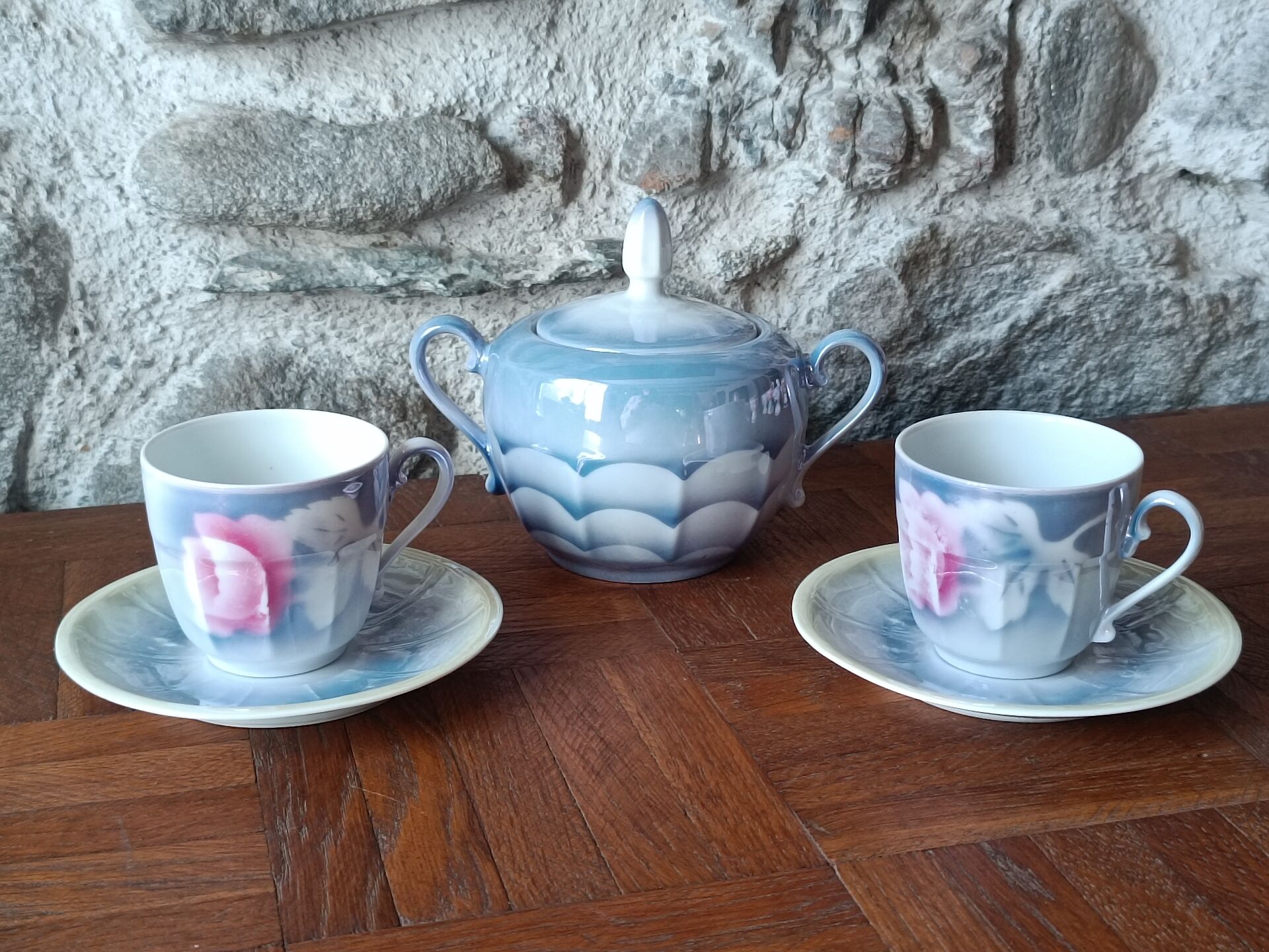 Antique coffee service Victoria China Czechoslovakia 1918-1939 – Art Deco