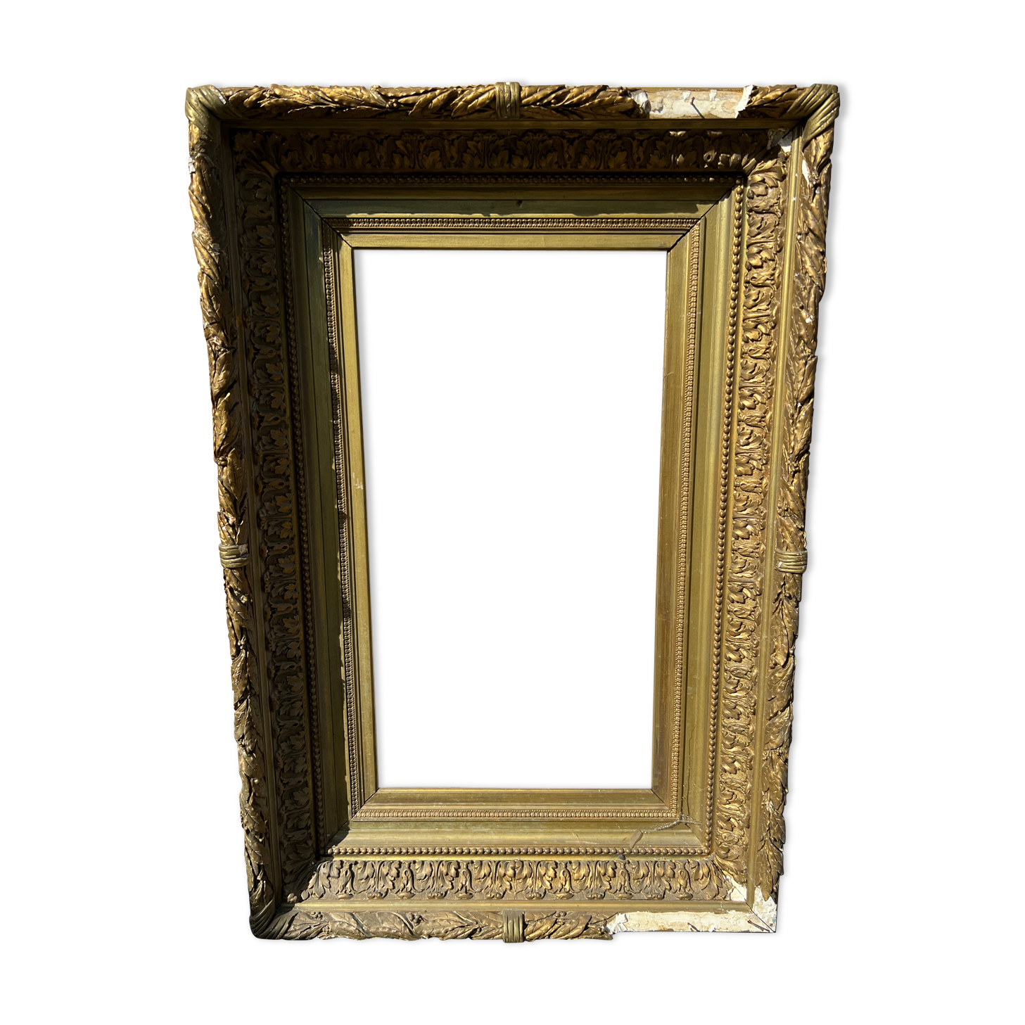 Solid wood frame and plaster molding