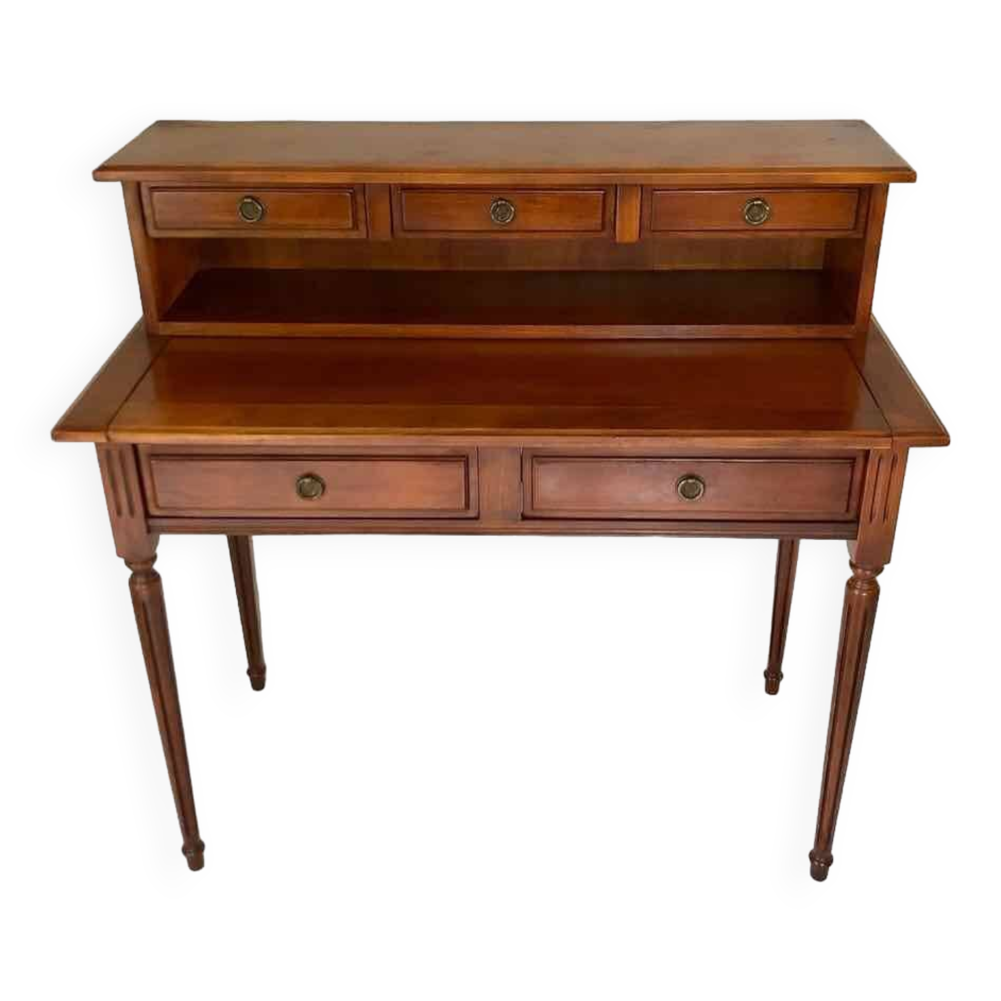 Petit bureau à gradin en merisier 1970