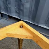 Coffee table gilded wood old marble top side table