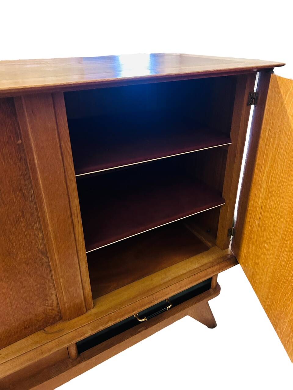 Oak sideboard with compass legs