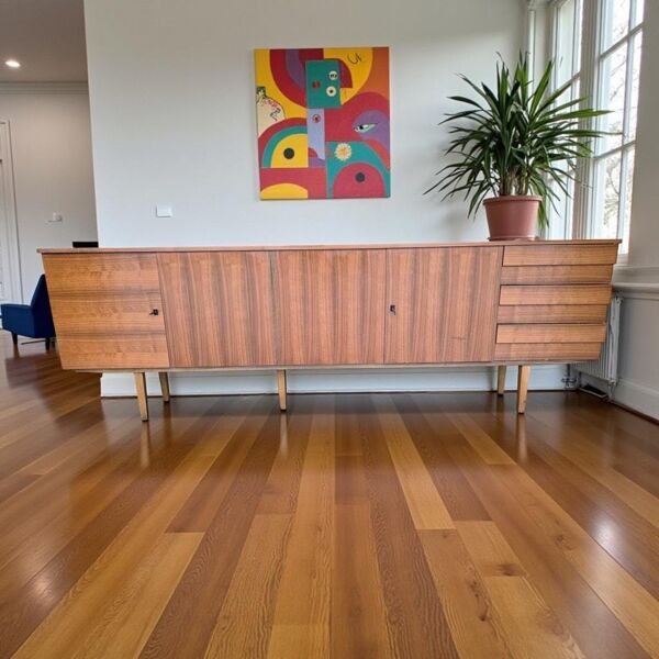 Buffet vintage XL en bois / buffet / long meuble