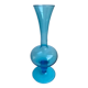 Design vase in turquoise blue glass 70s