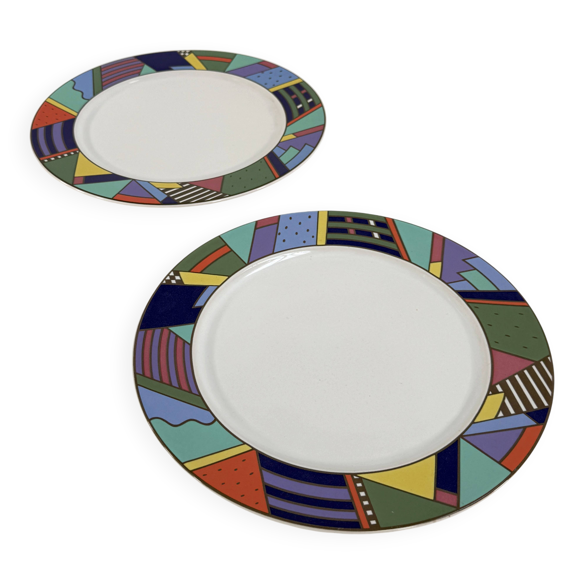 Lot de 2 assiettes à servir Metropol de Barbara Brenner pour Rosenthal, 90