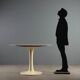 Vintage metal table with marble top, Italian design from the 1970s.