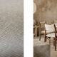 Chaises en teck et tissu beige danois modernes du milieu du siècle, ensemble de 4