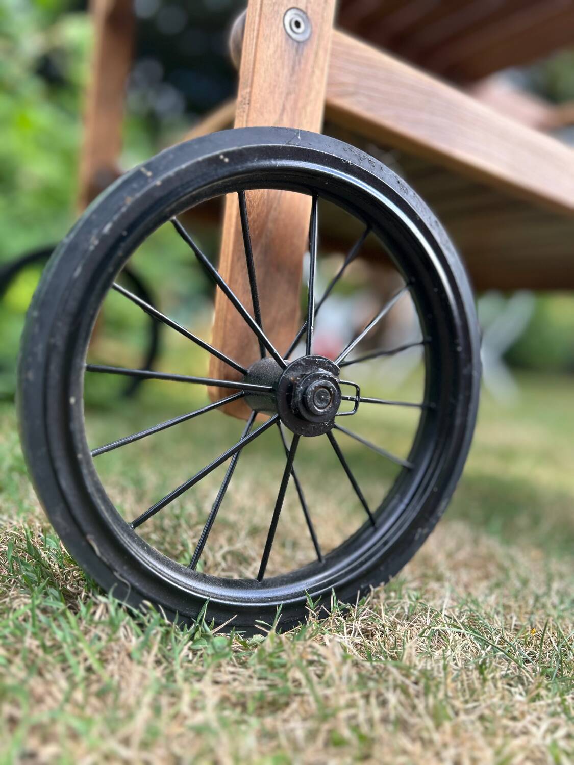 Exotic wood serving trolley