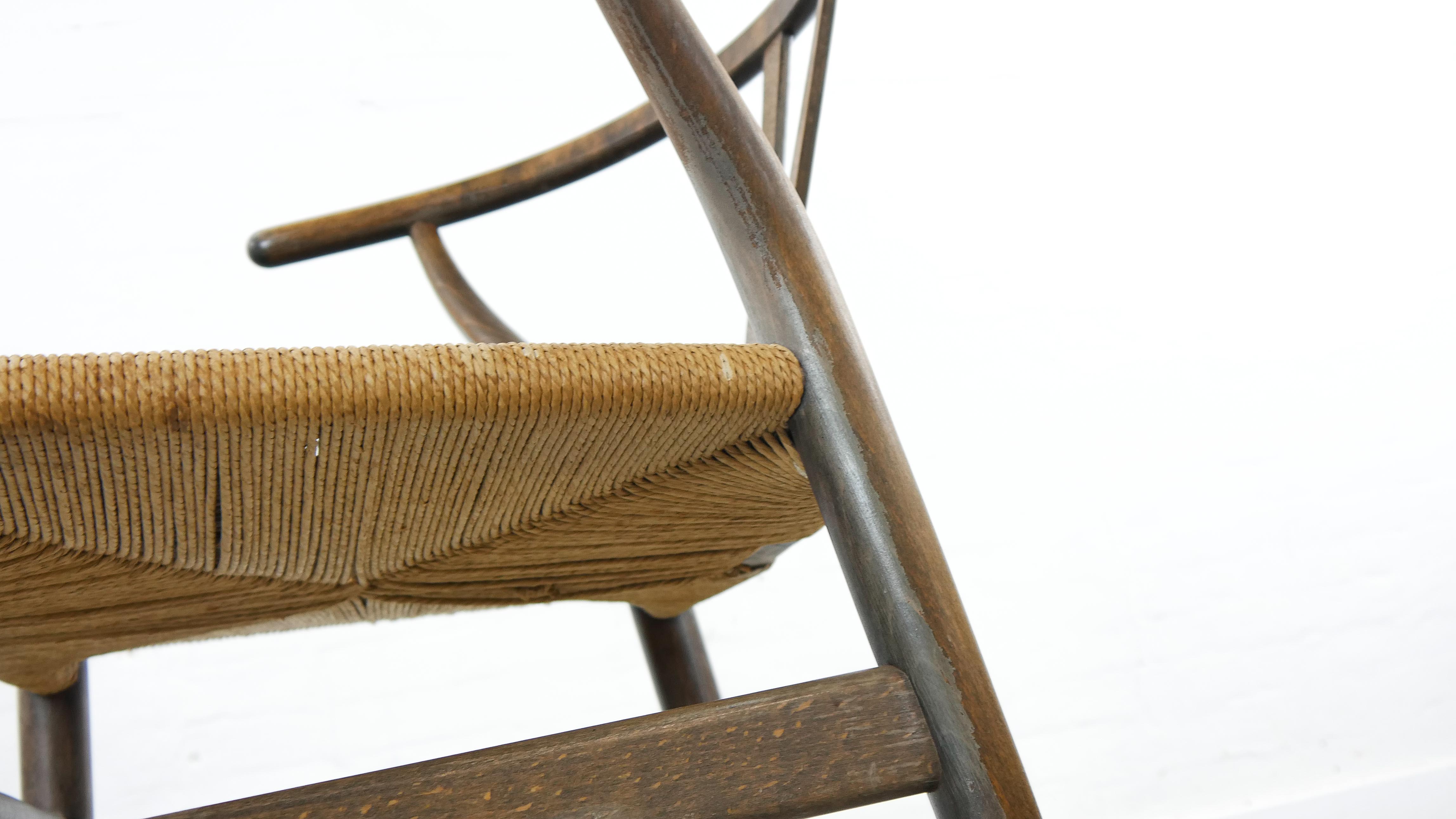 Pair of CH24 wishbone dining chairs by Hans Wegner for Carl Hansen Denmark