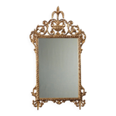 Antique carved and gilded wooden mirror, Italy, 20th century