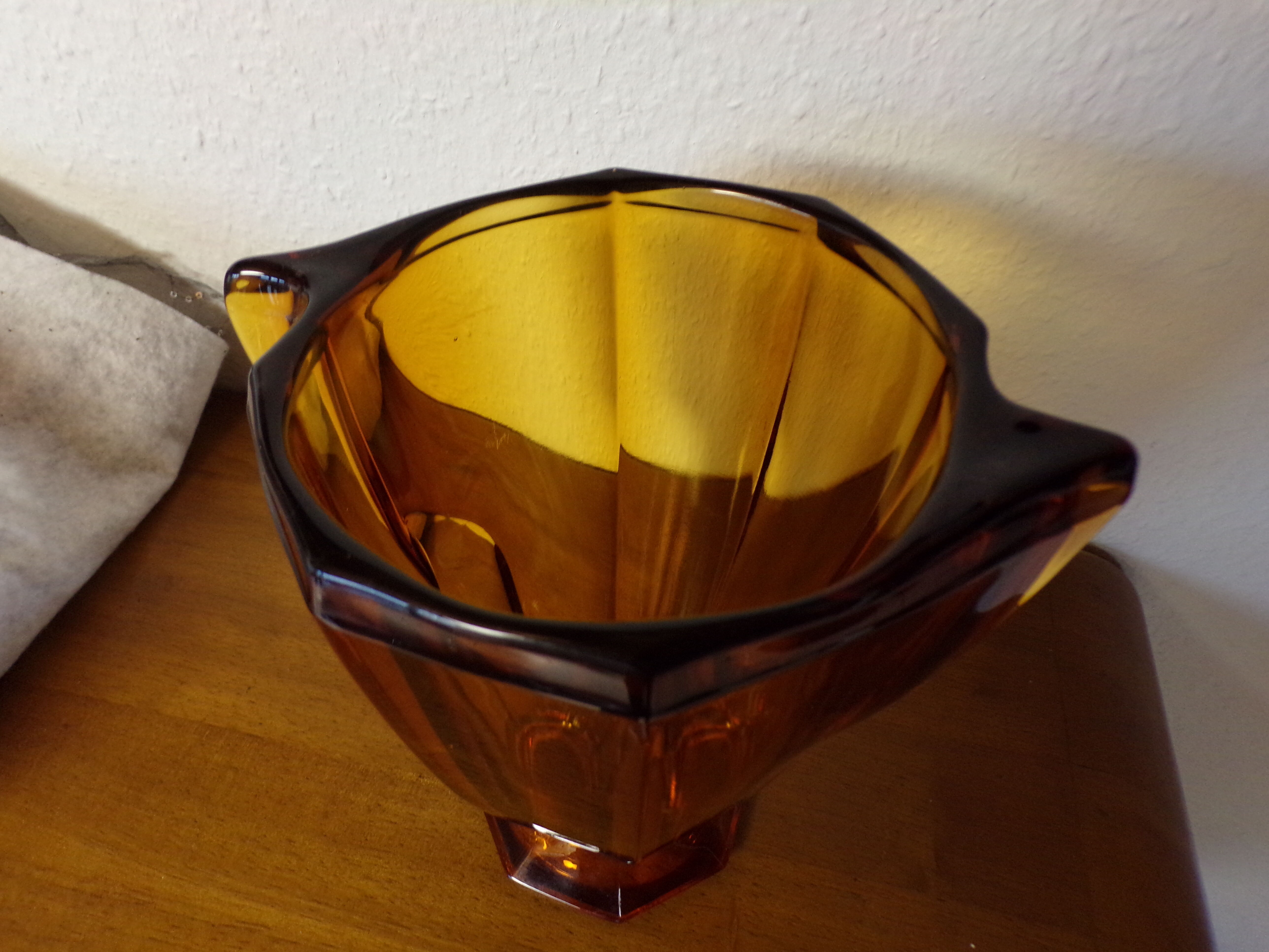 Amber art deco vase year 30 Czech Republic