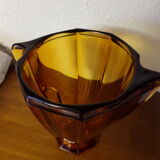 Amber art deco vase year 30 Czech Republic