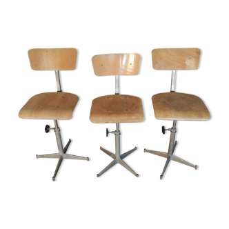 Set of 3 workshop chairs