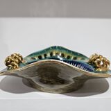 H. Bequet Quaregnon ceramic plate, Belgium 1950s.