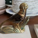 Marble and zinc art bookends - Pheasants