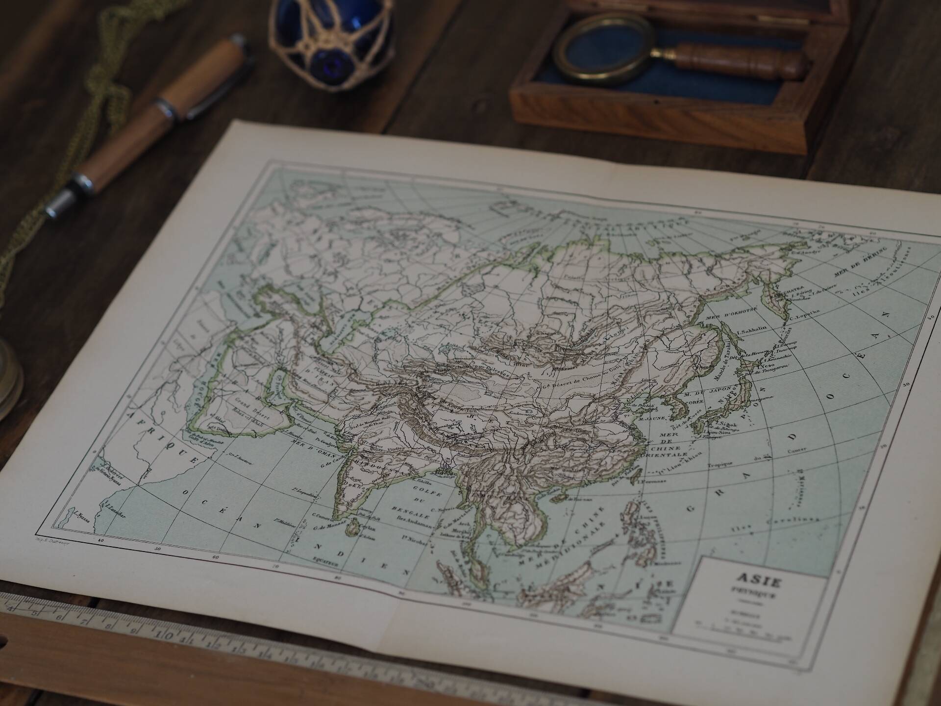 Old map of Asia 1887 – Vintage geographical map