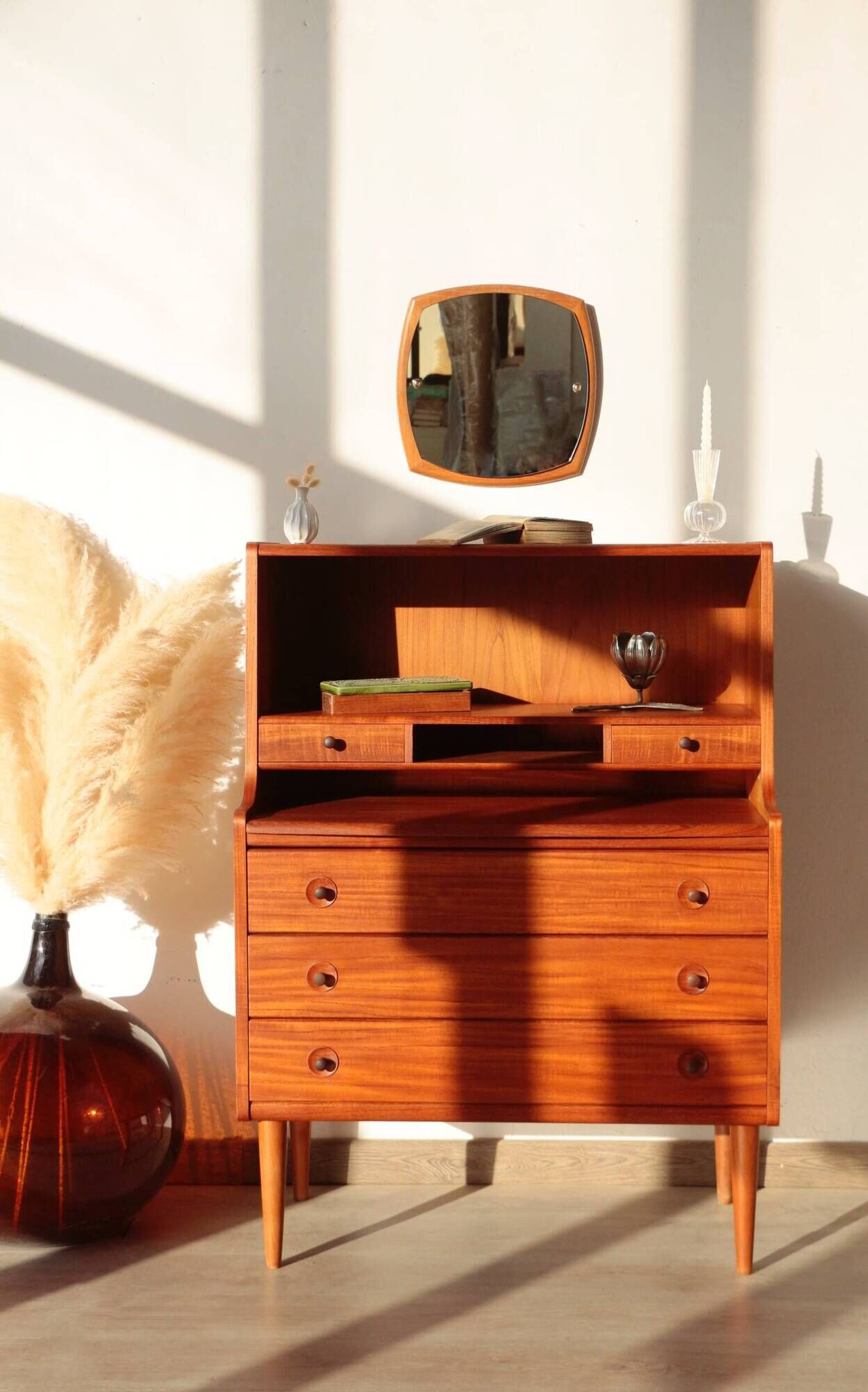 Secrétaire scandinave en teck - MSE Mobler 1960