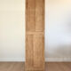 Art Deco oak wood bonnetière wardrobe, renovated.