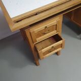 Large oak architect desk / table 1940's