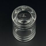 Orrefors engraved crystal bud vase, Sweden, 1950s-1960s