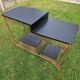 Modernist mid century multi leveled side table, germany 1950s