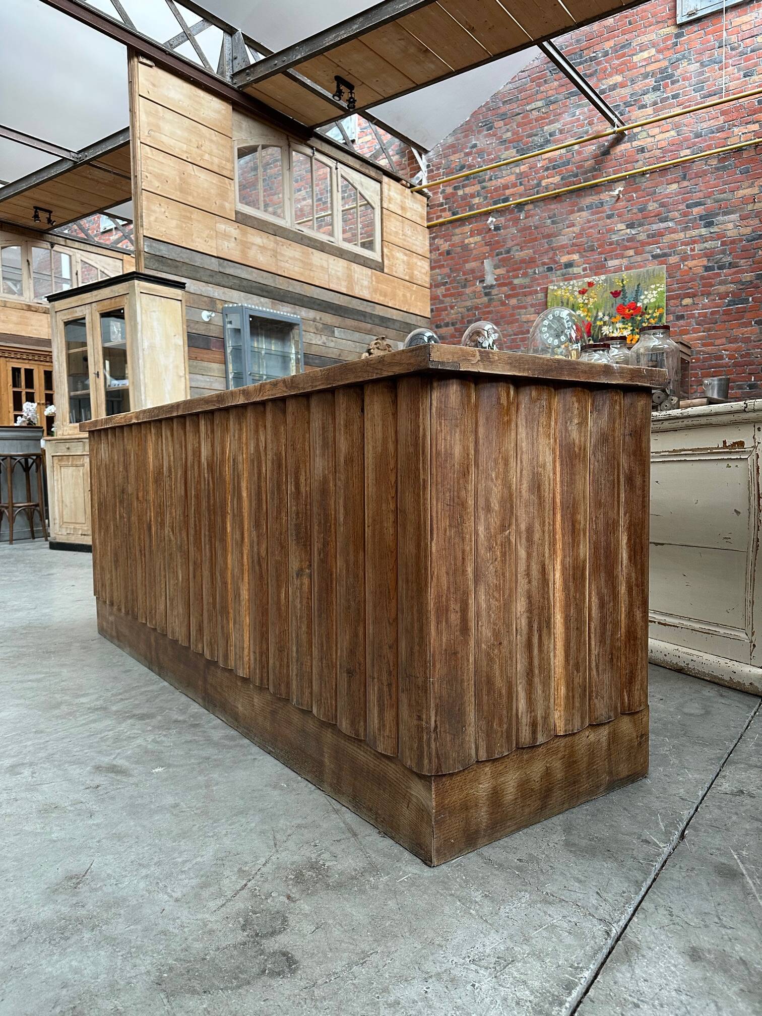 Art Deco counter in solid oak