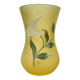 Yellow glass paste vase from the early 20th century signed Lily