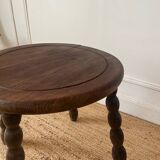 Beaded wooden side table